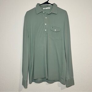 Criquet Men's Long Sleeve Players Shirt Organic Cotton Size Large